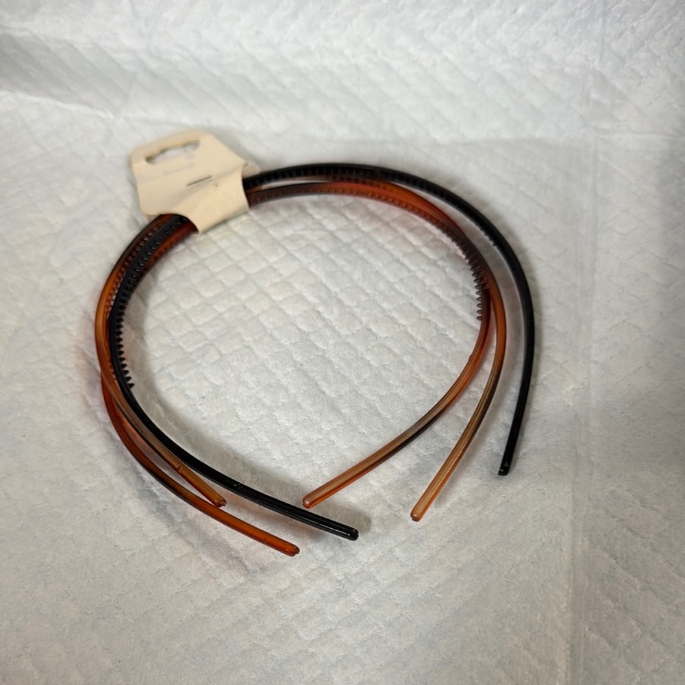Brown and Black Women's Headband Set